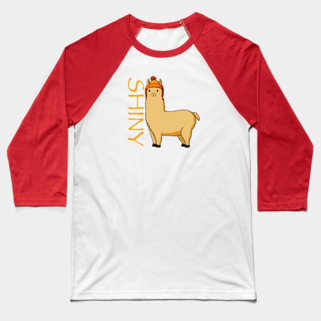 Shiny Firefly Llama Baseball T-Shirt by Alisha Ober Designs